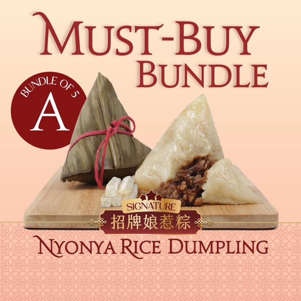 10pcs Traditional Nyonya Bak Zhang Rice Dumpling | Buy 10 Get 3 Free (Nyonya, Hokkien & Salted Egg)